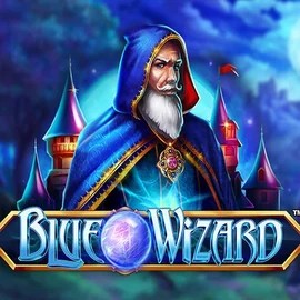Blue Wizard online game logo by Quickspin on caseacasinoo.nl